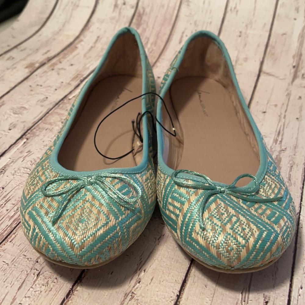 NWT, Lane Bryant, Straw Ballet Flat, size 11w.
